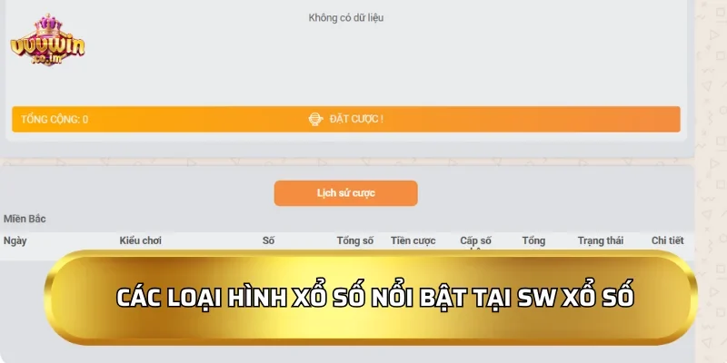 Các loại hình xổ số nổi bật tại SW Xổ số