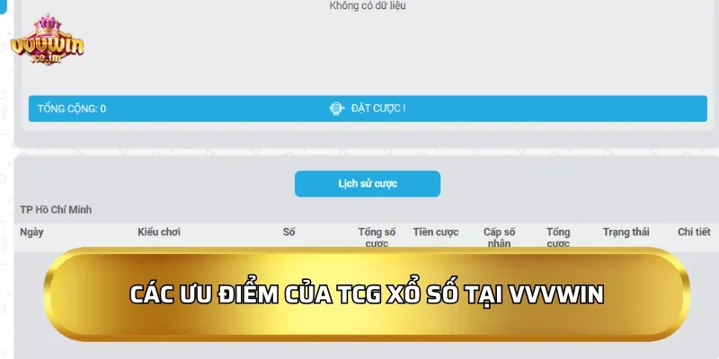 Các loại hình xổ số tại TCG VVVWin