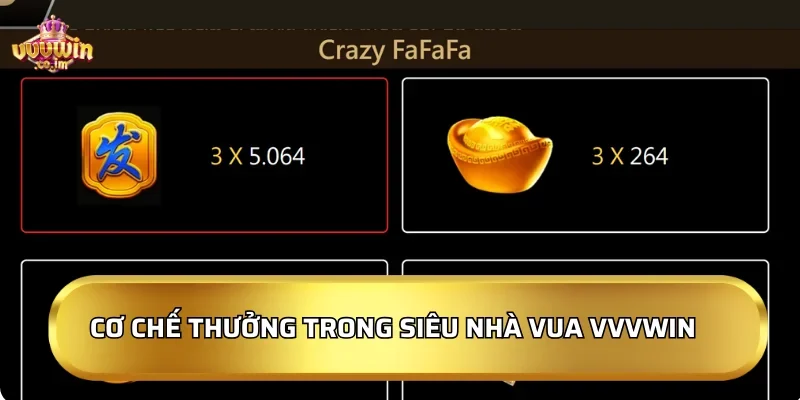 Cơ chế thưởng trong Siêu Nhà Vua VVVWin