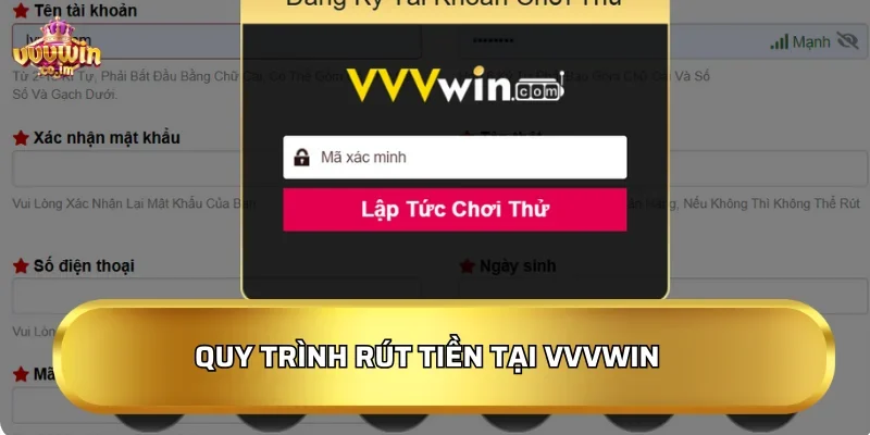 Quy trình rút tiền tại VVVWin