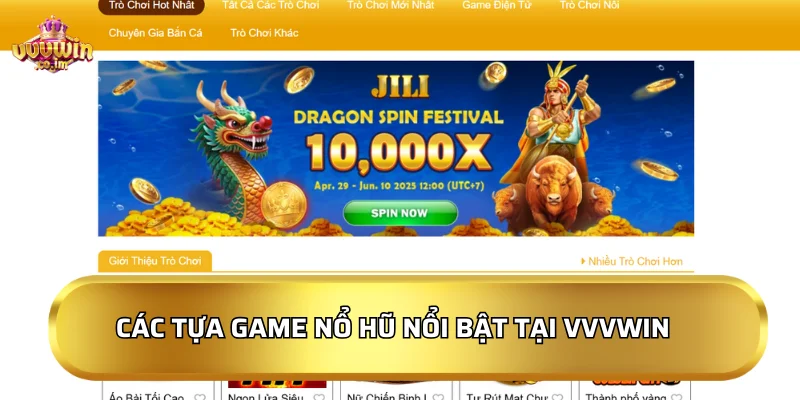 Các tựa game nổ hũ nổi bật tại VVVWin